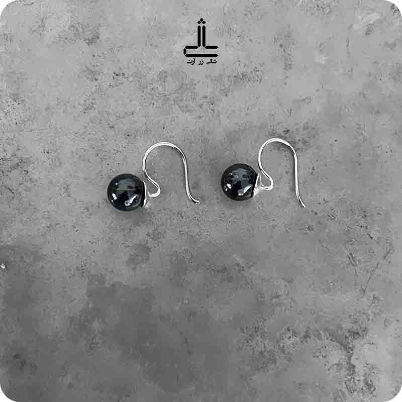 گوشواره مروارید شل عصایی سیاه