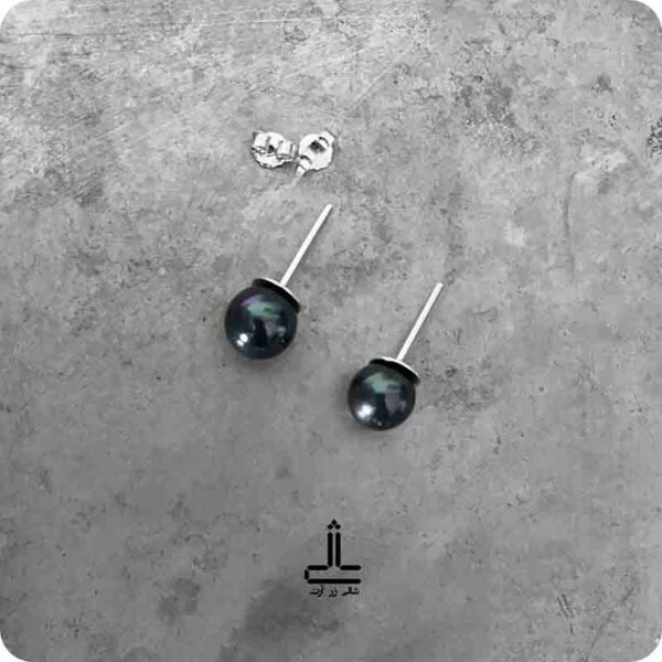 گوشواره مروارید شل میخی سیاه